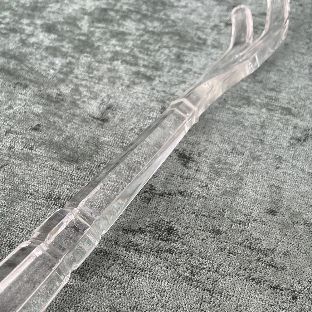 Vintage Art Deco glass Serving Spoon and Fork Set - Home Dining